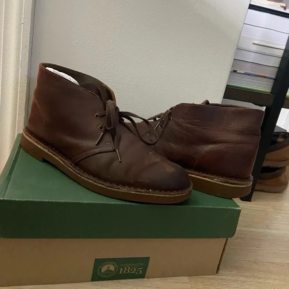 Clarks | Shoes | Clarks Brown Dessert Boots Size 9 | Poshmark display picture 1
